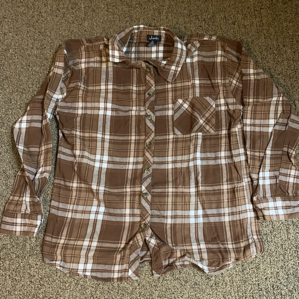 small brown flannel